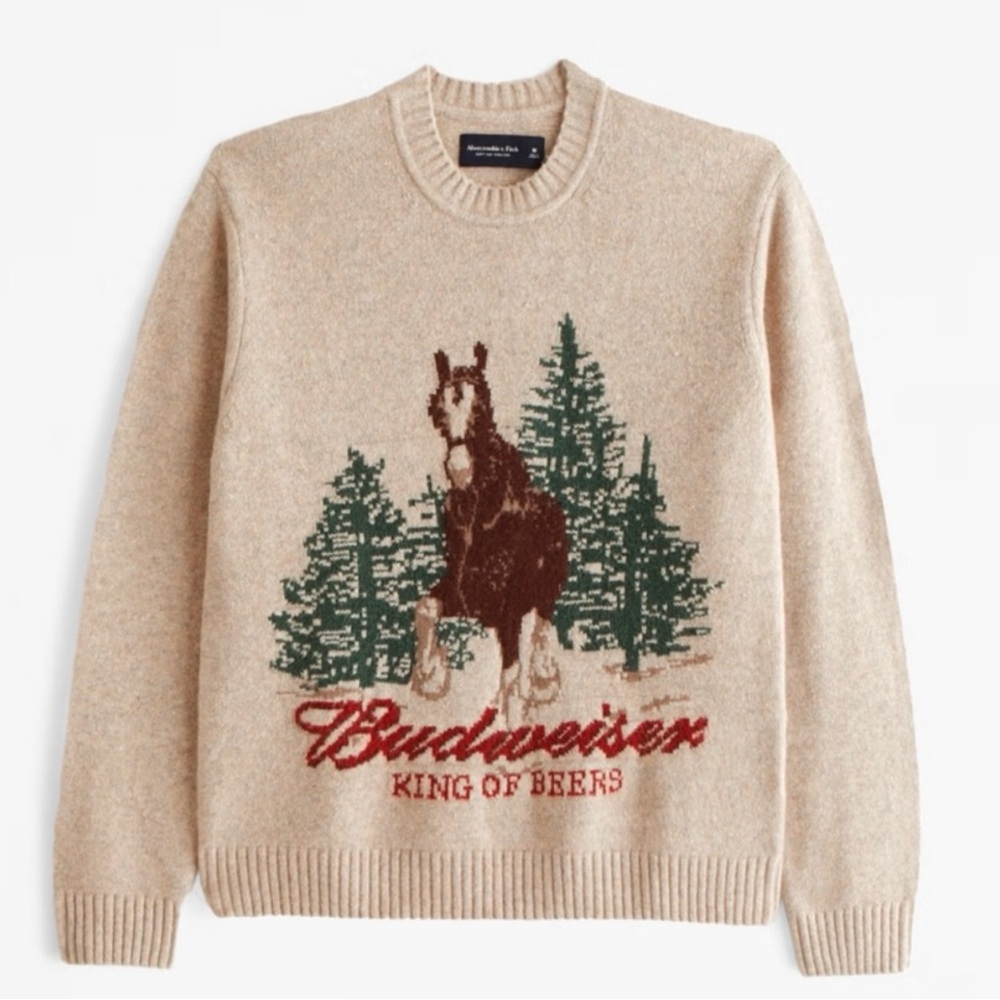 Budweiser Beige Sweater